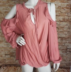 BNWT Maeve Liesel Open Shoulder Top sz L